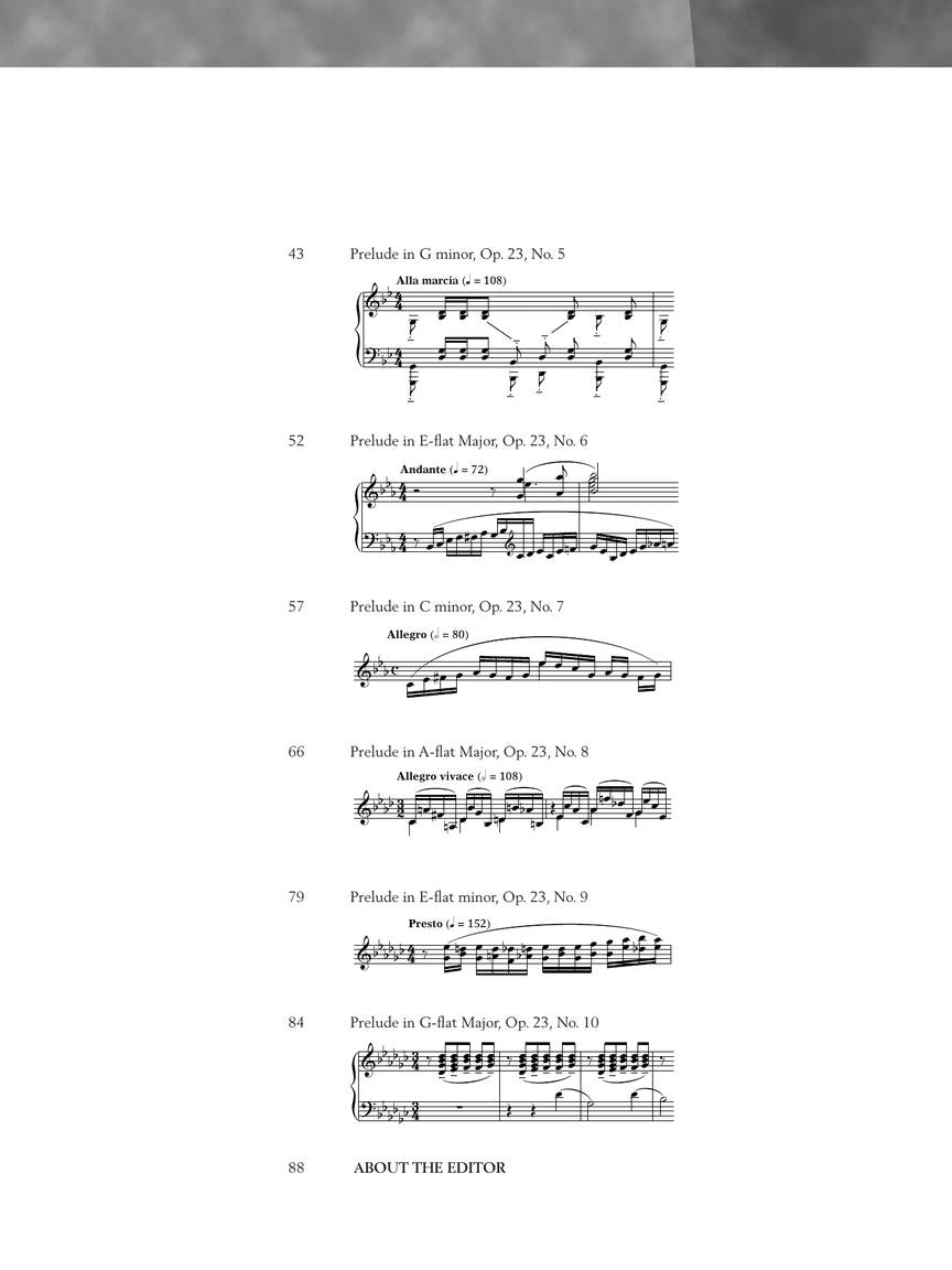 ALBUM Serge Rachmaninoff – Preludios, Opus 3 y Opus 23 Piano