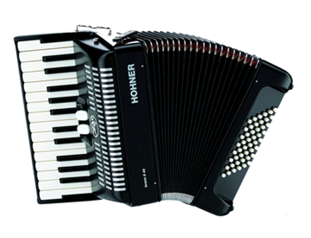 ACORDEON CROMATICO HOHNER BRAVO II, 26 TECLAS, 48 BAJOS, NEGRO, CON FUNDA