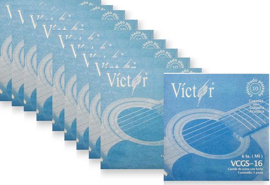 CUERDA VICTOR GUITARRA ACUSTICA ACERO/ENTORCHADA 6TA. DECENA
