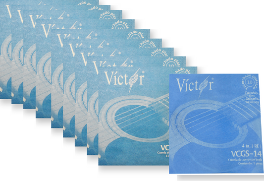 CUERDA VICTOR GUITARRA ACUSTICA ACERO/ENTORCHADA 4TA. DECENA