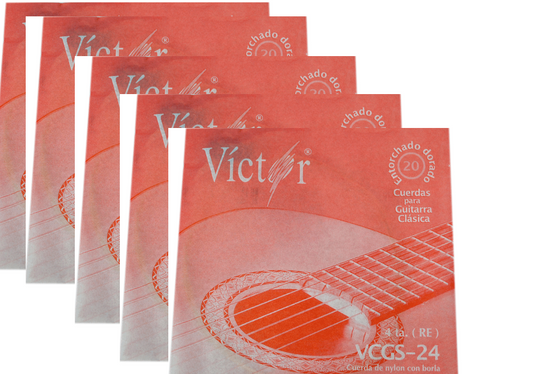 CUERDA VICTOR GUITARRA CLASICA NYLON /ENTORCHADO DORADO 4TA. DECENA