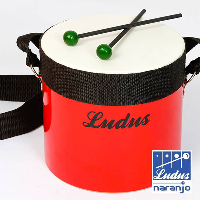 TAMBOR INFANTIL LUDUS 6" CON CORREA Y MACILLOS