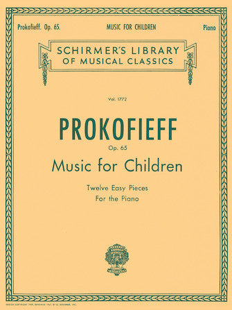 ALBUM SERGUEI PROKOFIEV, Música para niños, op. 65 (12 piezas fáciles para piano) Piano Solo