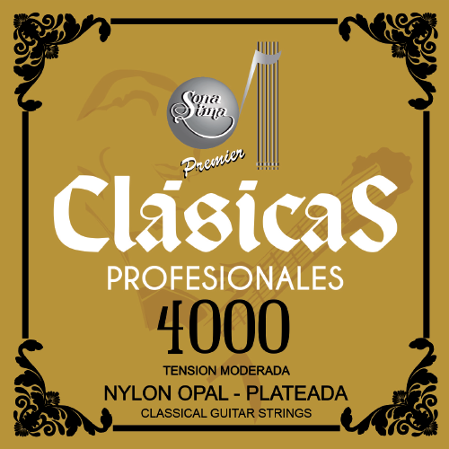 ENCORDADURA P/GUITARRA SONATINA 4000. NYLON, TENION MEDIA