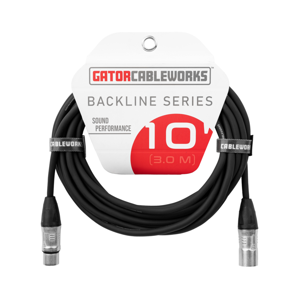 CABLE GATOR CABLEWORKS DE MICROFONO XLR-XLR 10", 3M