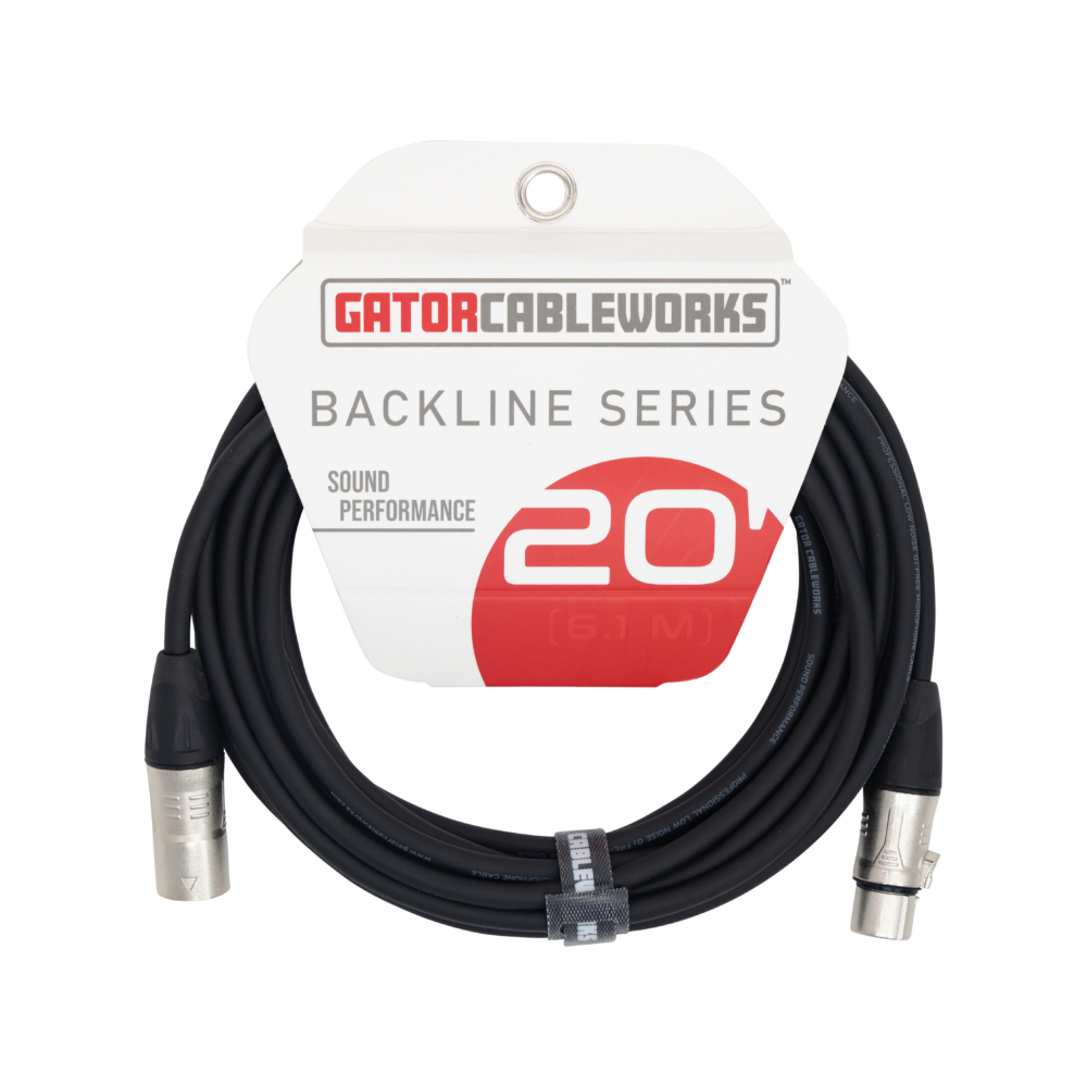 CABLE GATOR CABLEWORKS DE MICROFONO XLR-XLR 20", 6M