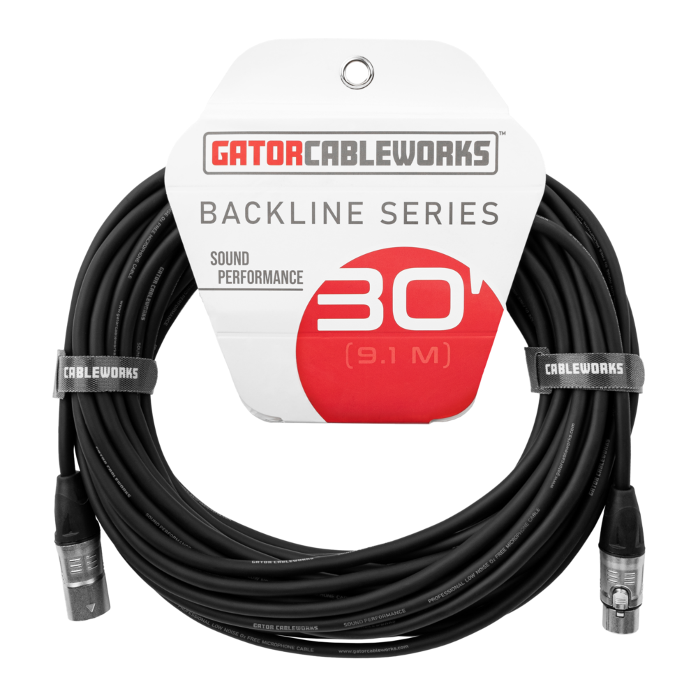 CABLE GATOR CABLEWORKS DE MICROFONO XLR-XLR 30", 9.1M