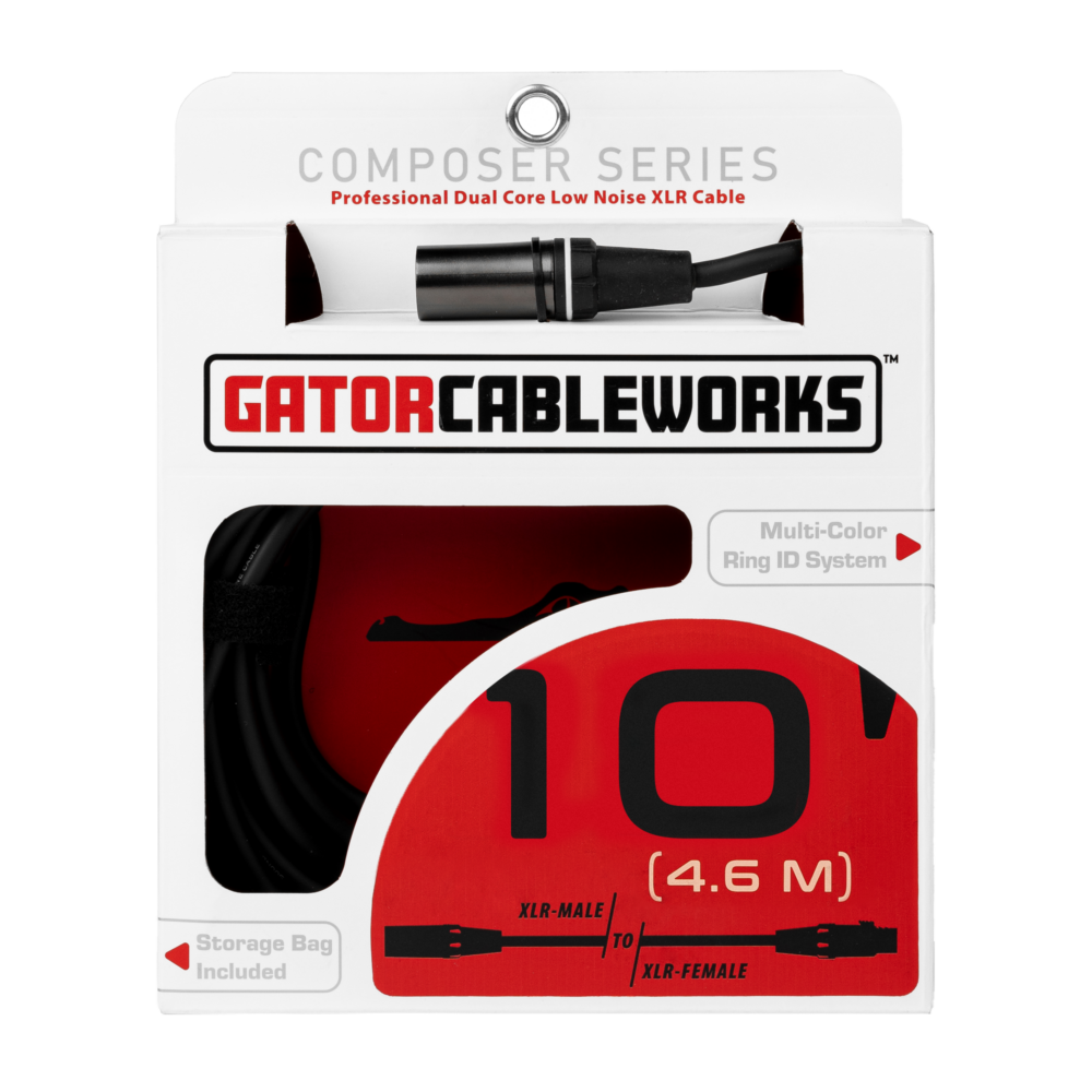 CABLE GATOR CABLEWORKS COMPOCER SERIES DE MICROFONO XLR-XLR 10", 3M