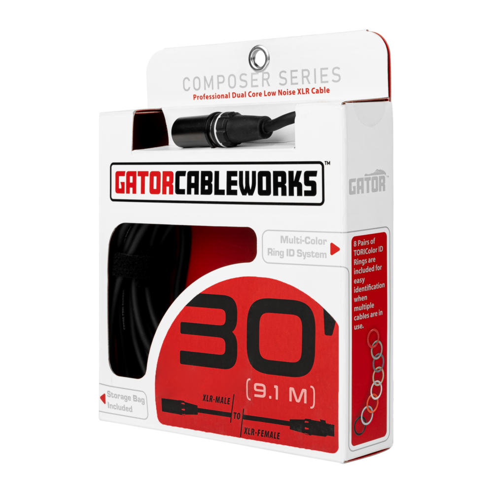 CABLE GATOR CABLEWORKS COMPOCER SERIES DE MICROFONO XLR-XLR 30", 9M