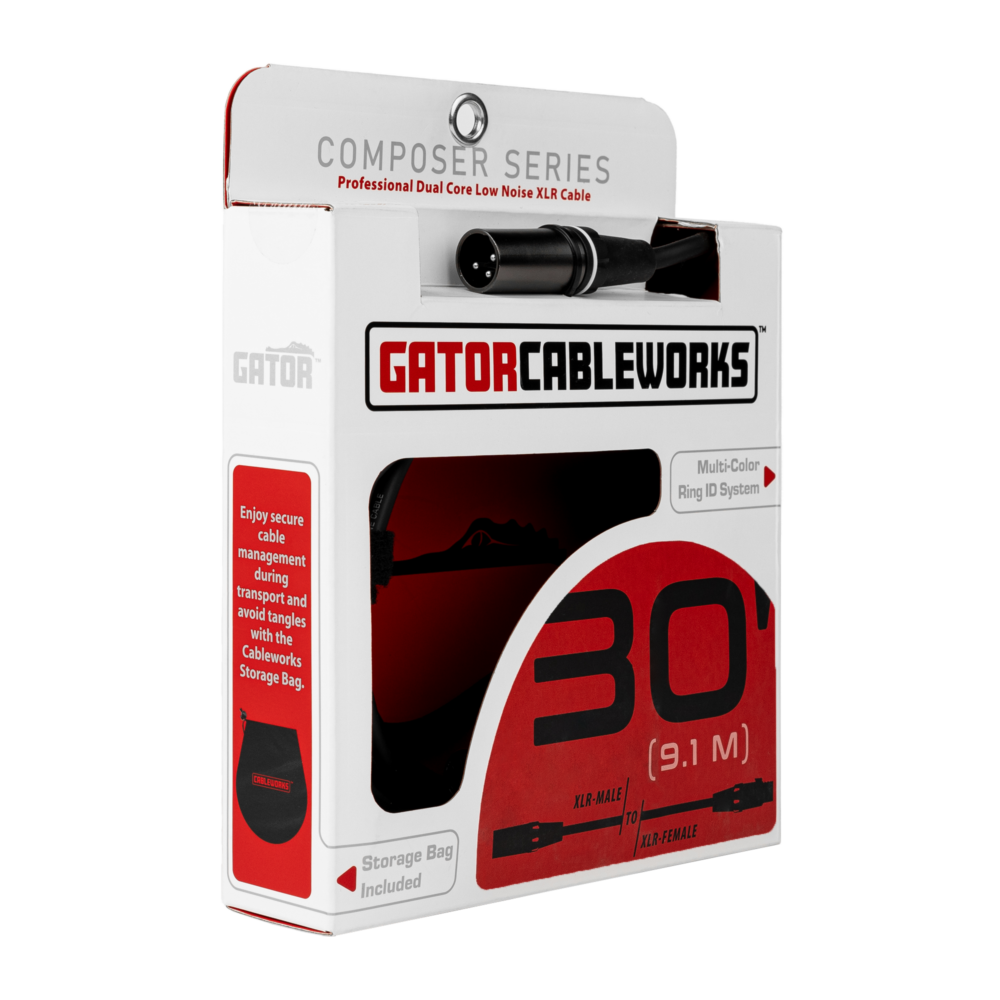 CABLE GATOR CABLEWORKS COMPOCER SERIES DE MICROFONO XLR-XLR 30", 9M