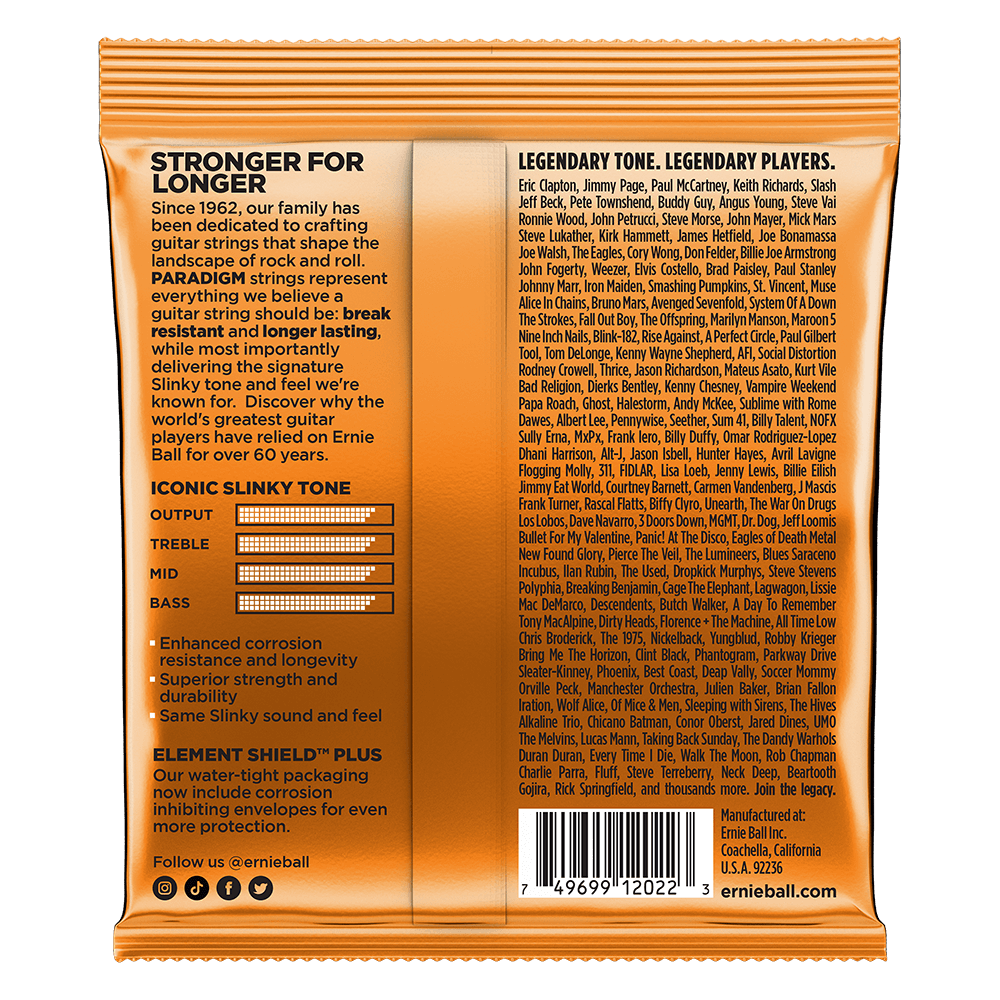 ENCORDADURA ERNIE-BALL Slinky Paradigm Cuerdas de Guitarra Eléctrica0.09-0.46 2022