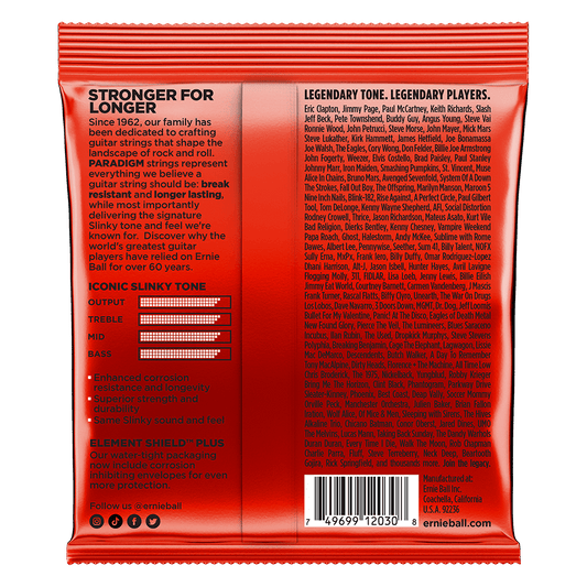 ENCORDADURA ERNIE-BALL Slinky Paradigm 7 Cuerdas Guitarra Eléctrica 0.010-0.62 2030
