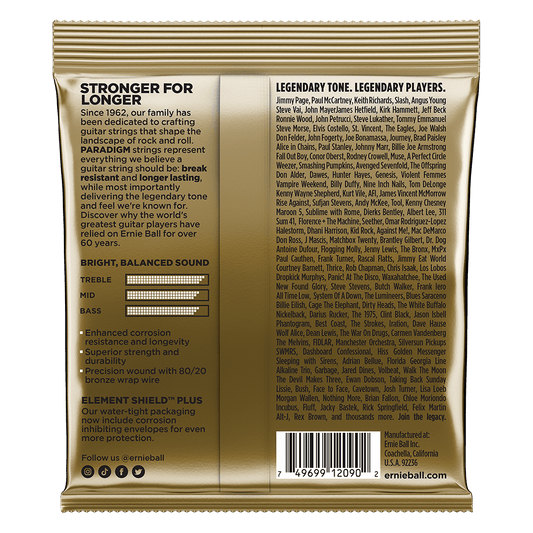 ENCORDADURA ERNIE-BALL EARTHWOOD PARADIGM Guitarra ACUSTICA 0.010-0.50 2090