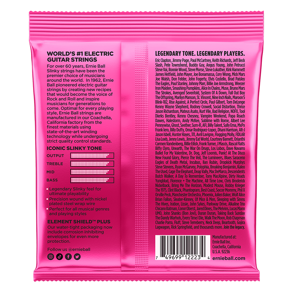 ENCORDADURA ERNIE-BALL GUITARRA ELECTRICA NICKEL WOUND 0.09-0.42 2223