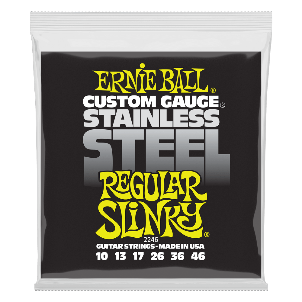 ENCORDADURA ERNIE-BALL Slinky STAINLES STEEL Guitarra Eléctrica 0.010-0.46 2246