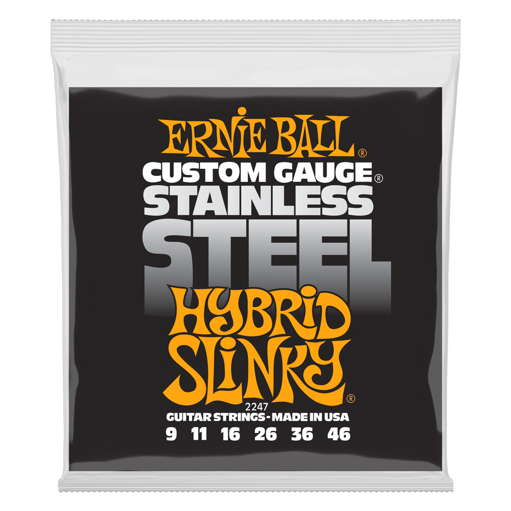 ENCORDADURA ERNIE-BALL Slinky STAINLES STEEL Guitarra Eléctrica 0.09-0.46 2247