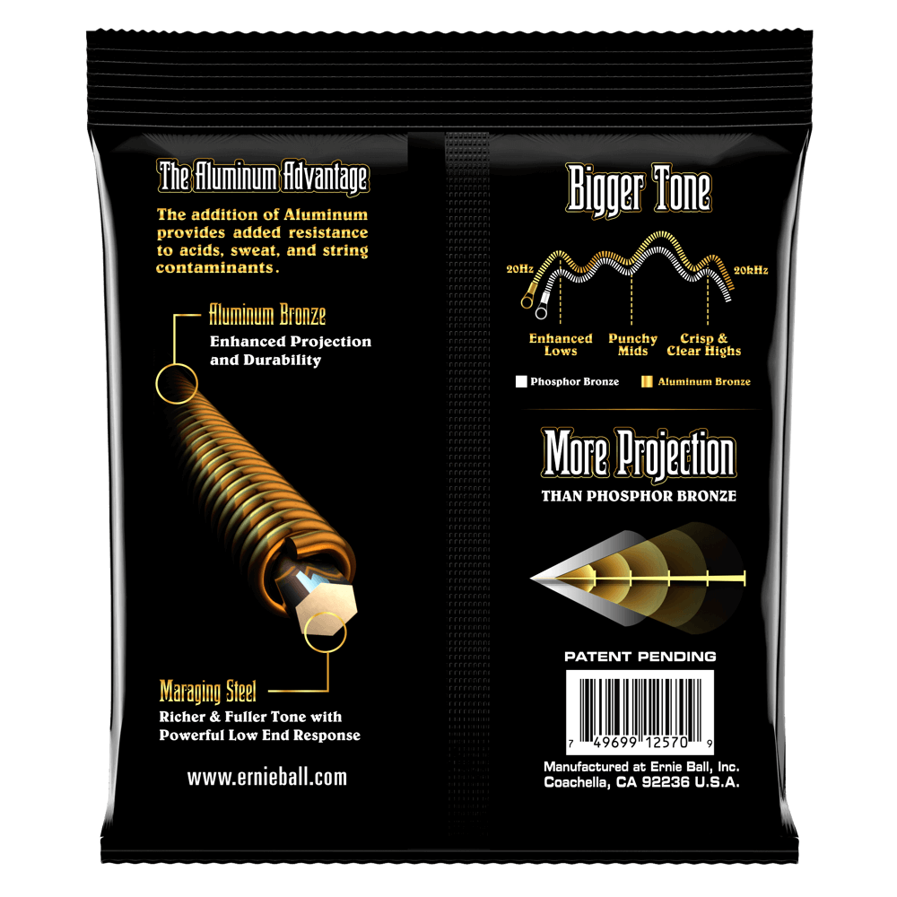 ENCORDADURA ERNIE-BALL EARTHWOOD BRONCE ALUMINIO Guitarra ACUSTICA 0.010-0.50 2570