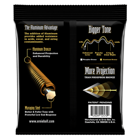 ENCORDADURA ERNIE-BALL EARTHWOOD BRONCE ALUMINIO Guitarra ACUSTICA 0.010-0.50 2570