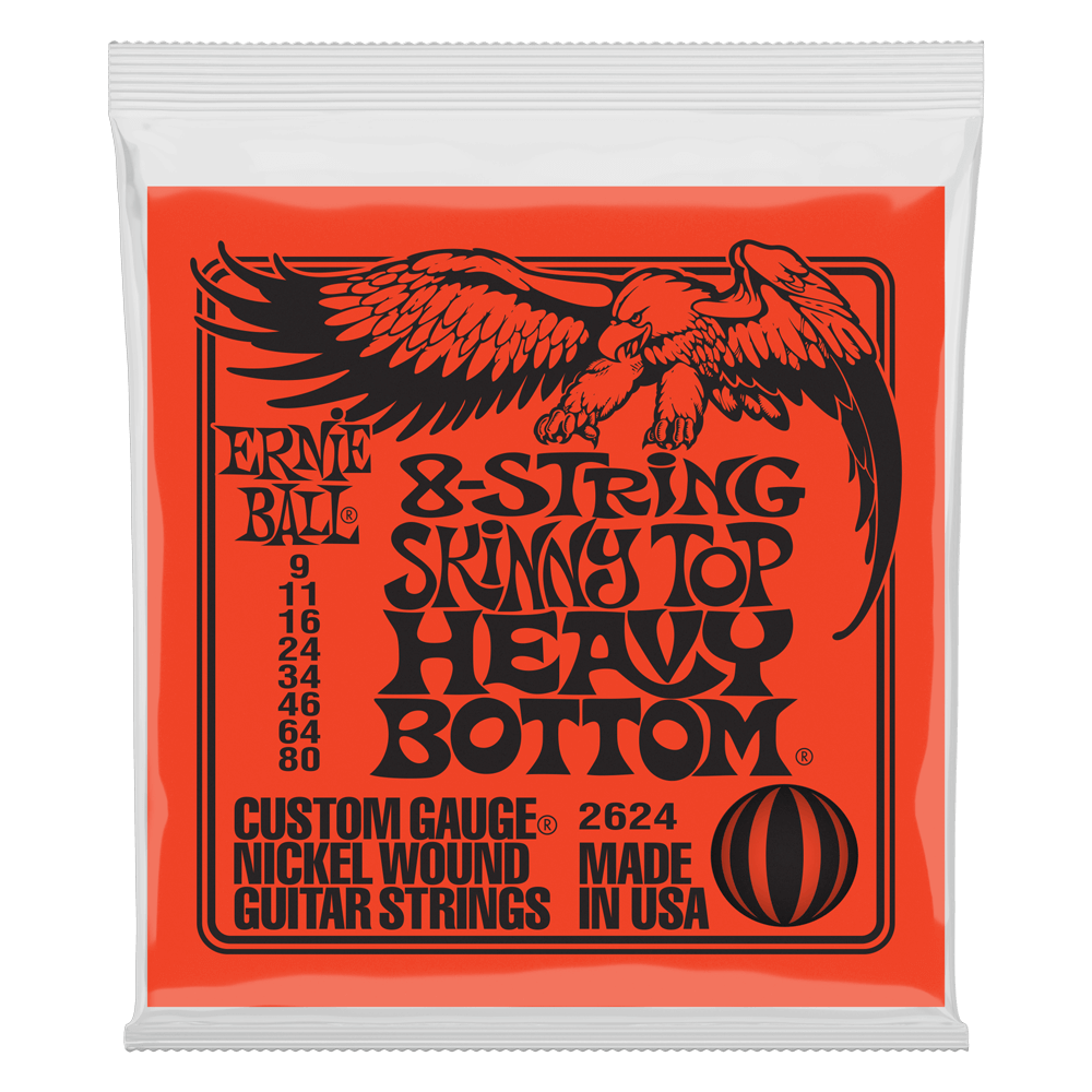 ENCORDADURA ERNIE-BALL Slinky Paradigm 8 Cuerdas Guitarra Eléctrica 0.09-0.80 2624