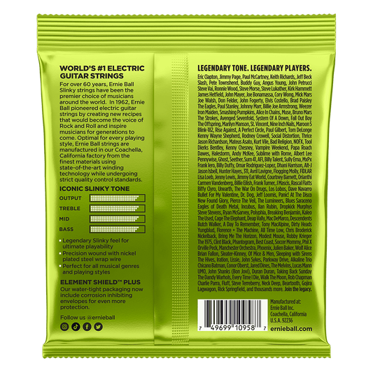 ENCORDADURA ERNIE-BALL Slinky Paradigm 8 Cuerdas Guitarra Eléctrica 0.010-0.74 2629