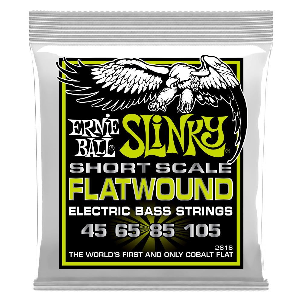 ENCORDADURA ERNIE-BALL bajo eléctrico Regular Slinky Cobalt Flatwound Escala Corta Cuerdas de 45-1050. 2818