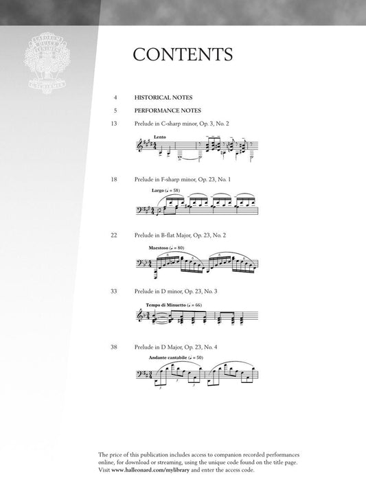 ALBUM Serge Rachmaninoff – Preludios, Opus 3 y Opus 23 Piano