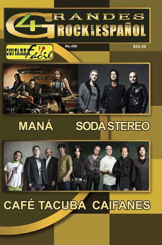 REVISTA GUITARRA FACIL #458 4 GRANDES ROCK ESPAÑOL VOL.1