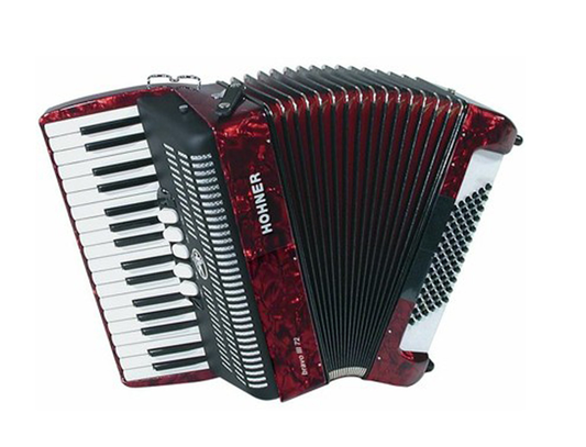 ACORDEON CROMATICO HOHNER BRAVO III, 34 TECLAS, 72 BAJOS, CON FUNDA