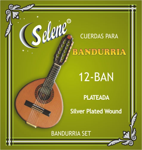 ENCORDADURA SELENE PARA BANDURRIA 12 CUERDAS ACERO ENTORCHADO PLATEADO