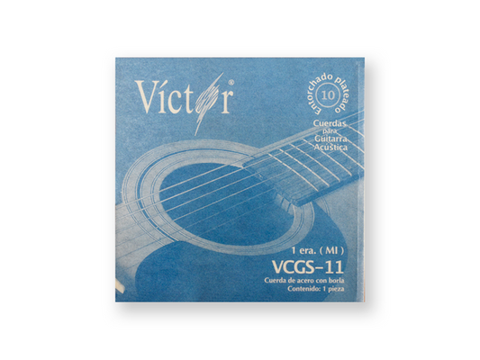 CUERDA VICTOR GUITARRA ACUSTICA ACERO  1RA. DECENA