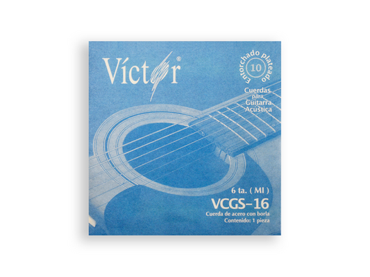 CUERDA VICTOR GUITARRA ACUSTICA ACERO/ENTORCHADA  6TA. DECENA