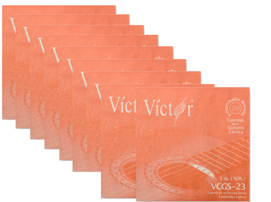 CUERDA VICTOR GUITARRA CLASICA NYLON 3RA. DECENA