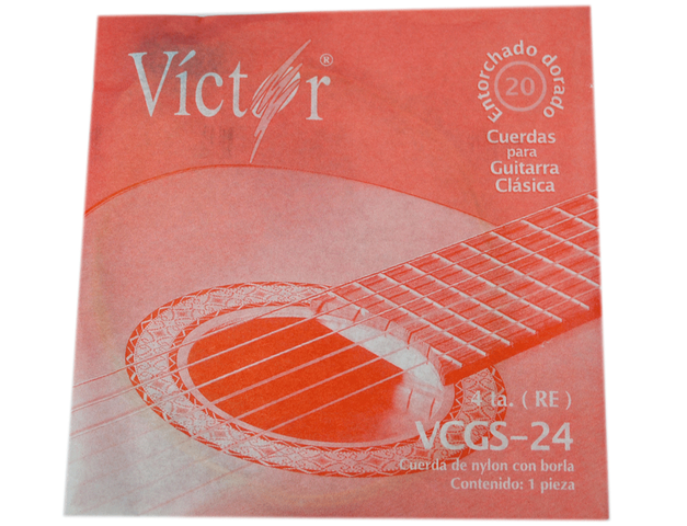 CUERDA VICTOR GUITARRA CLASICA NYLON /ENTORCHADO DORADO 4TA. DECENA
