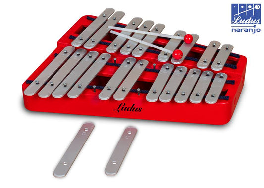 METALOFONO/ GLOCKENSPIEL LUDUS 1 1/2  OCTAVA CROMATICO CON MACILLOS