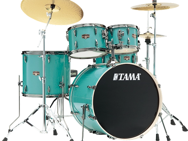 BATERIA TAMA IMPERIALSTAR DE 5 PZAS. AZUL CIELO CON ATRILES Y ASIENTO