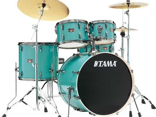 BATERIA TAMA IMPERIALSTAR DE 5 PZAS. AZUL CIELO CON ATRILES Y ASIENTO