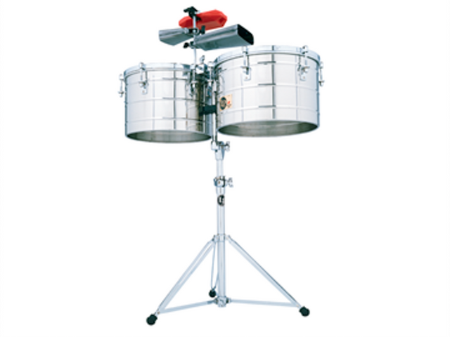 TIMBALES LP TITO PUENTE DE 15''/16'' CROMADOS CON ATRIL