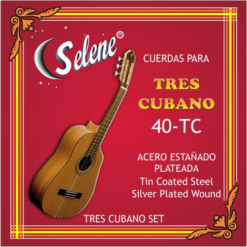ENCORDADURA SELENE PARA TRES CUBANO ACERO ENTORCHADO PLATEADO