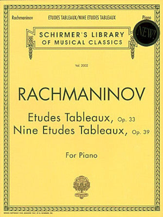 ALBUM Etudes Tableaux, RACHMANINOV Op. 33 y 39, Solo de piano
