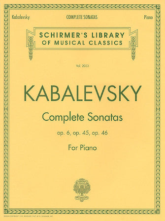 ALBUM Dmitri Kabalevsky – Sonatas completas para piano