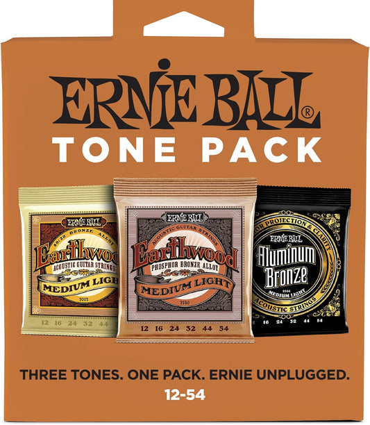 PAQUETE 3 ENCORDADURAS ERNIE-BALL GUUT. ACUSTICA 12-54 P03313