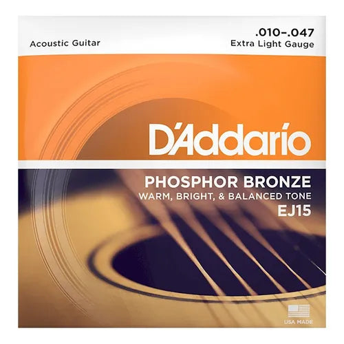 ENCORDADURA D´ADARIO PHOSPHOR BRONZA .010-.047. EJ15