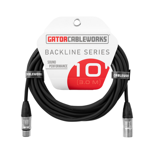 CABLE GATOR CABLEWORKS DE MICROFONO XLR-XLR 10", 3M