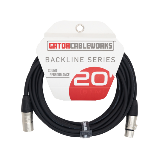 CABLE GATOR CABLEWORKS DE MICROFONO XLR-XLR 20", 6M