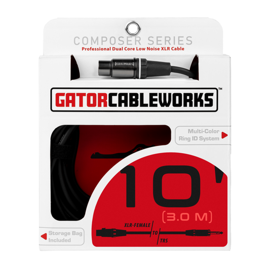 CABLE GATOR CABLEWORKS COMPOCER SERIES DE AUDIO XLR-TRS 10", 3M