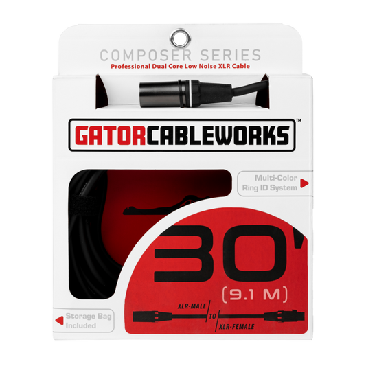 CABLE GATOR CABLEWORKS COMPOCER SERIES DE MICROFONO XLR-XLR 30", 9M