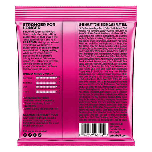 ENCORDADURA ERNIE-BALL Slinky Paradigm Cuerdas de Guitarra Eléctrica0.09-0.42 2023