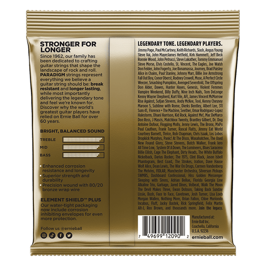 ENCORDADURA ERNIE-BALL EARTHWOOD PARADIGM  Guitarra ACUSTICA 0.010-0.50 2090