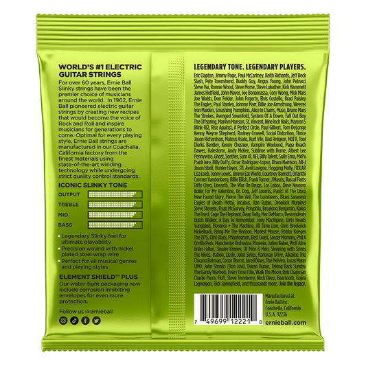 ENCORDADURA ERNIE-BALL GUITARRA ELECTRICA NICKEL WOUND 0.10-0.46 2221