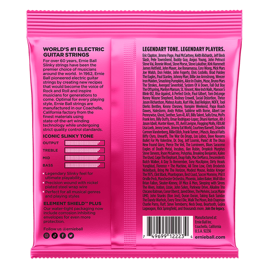 ENCORDADURA ERNIE-BALL GUITARRA ELECTRICA NICKEL WOUND 0.09-0.42 2223